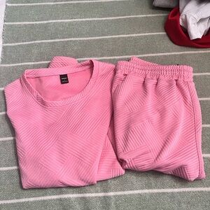 NFINITY Light Pink Textured Crewneck